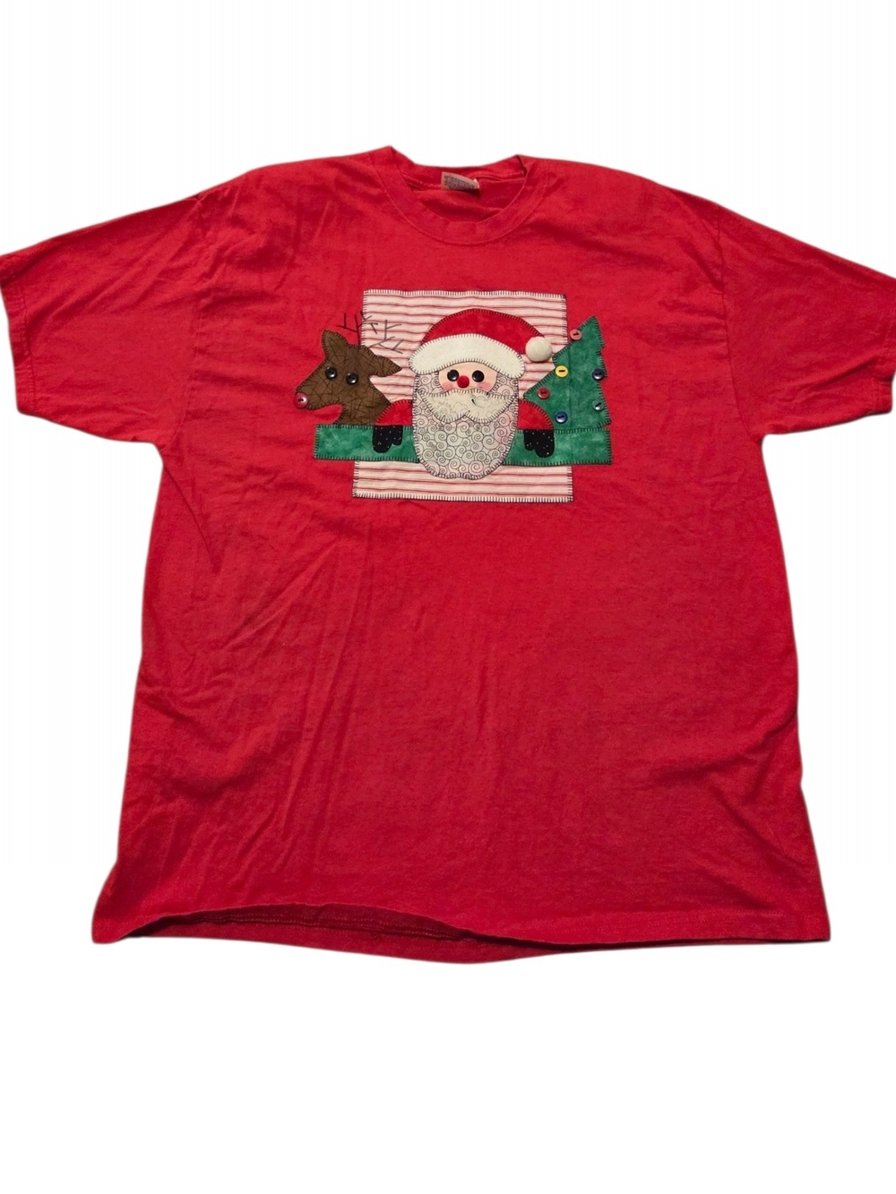 Womens Red Santa Tee